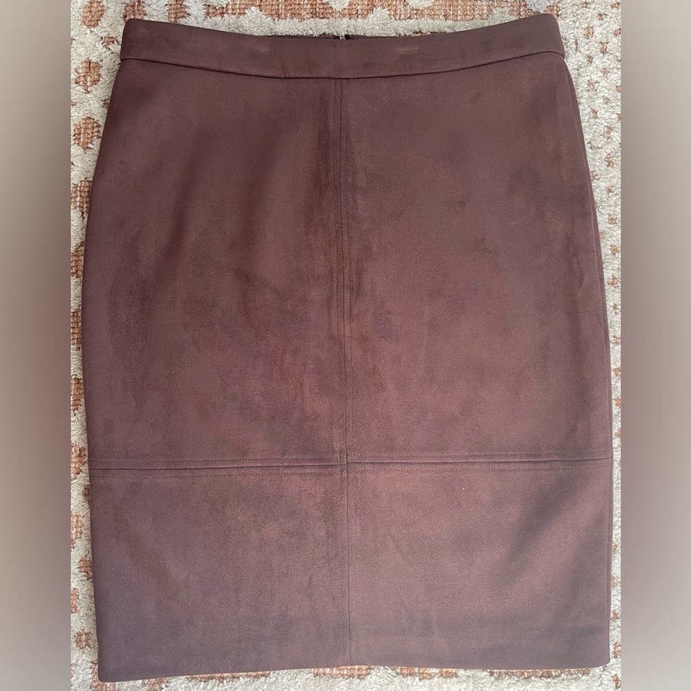 Joan Vass Suede Pencil Skirt